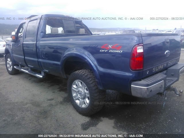 1FTWW31R88ED41538 - 2008 FORD F350 SRW SUPER DUTY BLUE photo 3