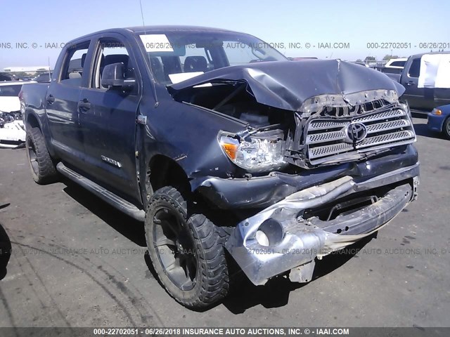 5TFDV54148X066573 - 2008 TOYOTA TUNDRA CREWMAX/CREWMAX SR5 BLUE photo 1