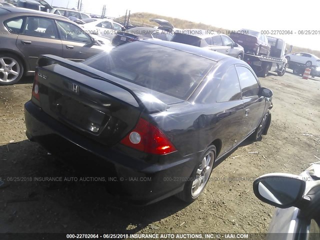 1HGEM22145L073438 - 2005 HONDA CIVIC DX VP BLACK photo 4