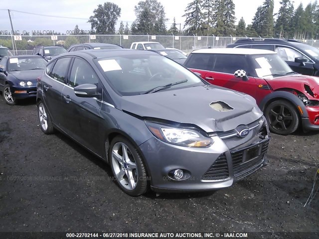 1FADP3N24EL118976 - 2014 FORD FOCUS TITANIUM GRAY photo 1