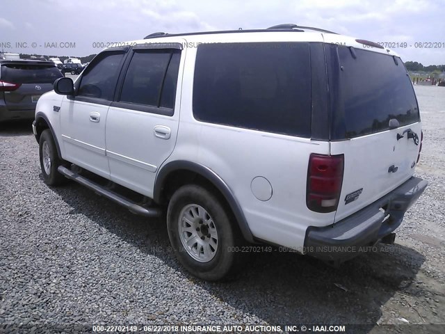 1FMPU16L51LB05977 - 2001 FORD EXPEDITION XLT WHITE photo 3