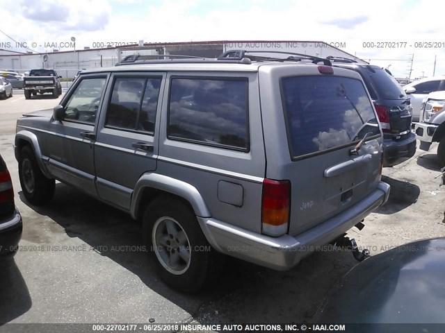 1J4FT58S71L512319 - 2001 JEEP CHEROKEE CLASSIC/LIMITED SILVER photo 3