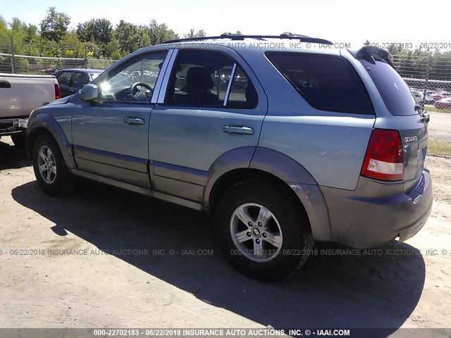 KNDJC733X35171887 - 2003 KIA SORENTO EX/LX GREEN photo 3