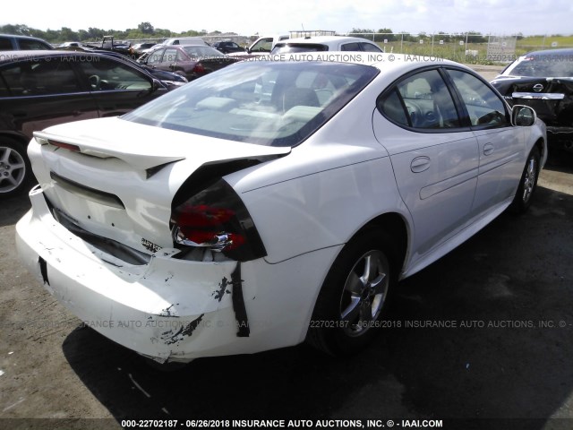 2G2WP522251352479 - 2005 PONTIAC GRAND PRIX WHITE photo 4