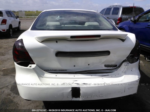 2G2WP522251352479 - 2005 PONTIAC GRAND PRIX WHITE photo 6