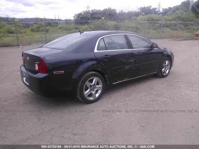 1G1ZH57BX9F256458 - 2009 CHEVROLET MALIBU 1LT 黑色 照片 4