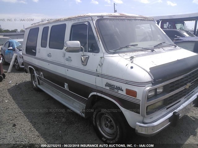 1GBEG25KXN7104909 - 1992 CHEVROLET G20 WHITE photo 1