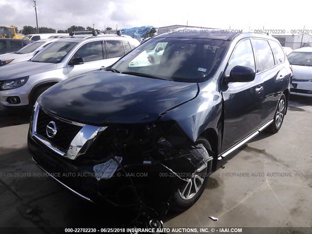 5N1AR2MN7GC605732 - 2016 NISSAN PATHFINDER S/SV/SL/PLATINUM 蓝色 照片 2
