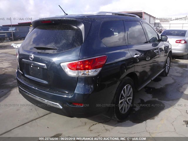 5N1AR2MN7GC605732 - 2016 NISSAN PATHFINDER S/SV/SL/PLATINUM 蓝色 照片 4