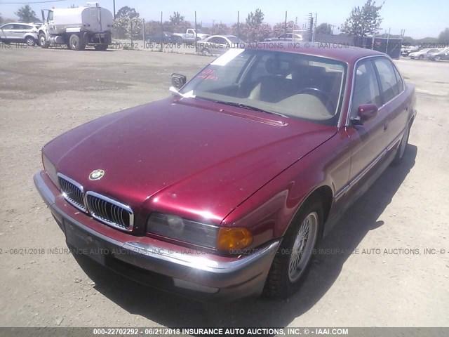 WBAGJ6323SDH30802 - 1995 BMW 740 IL RED photo 2