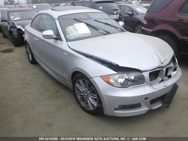 WBAUP7C53BVK79170 - 2011 BMW 128 I SILVER photo 1