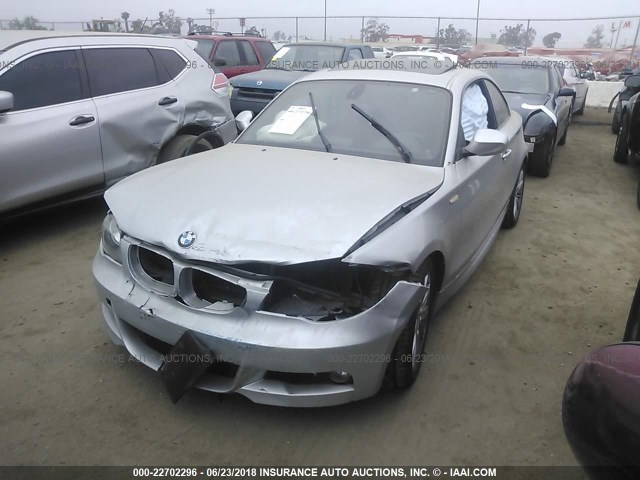 WBAUP7C53BVK79170 - 2011 BMW 128 I SILVER photo 2