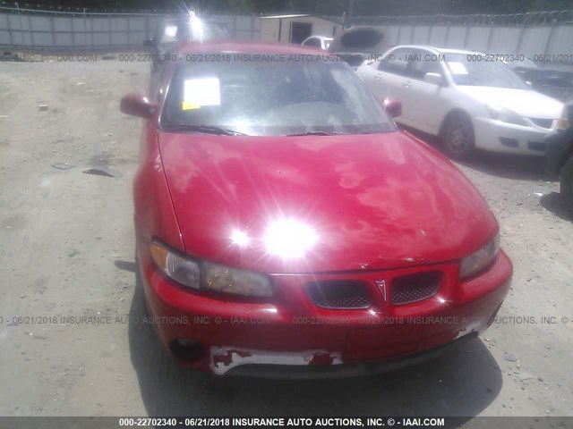 1G2WP52KXXF314364 - 1999 PONTIAC GRAND PRIX GT RED photo 6