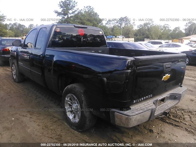 1GCRCSEA4DZ213725 - 2013 CHEVROLET SILVERADO C1500 LT BLACK photo 3