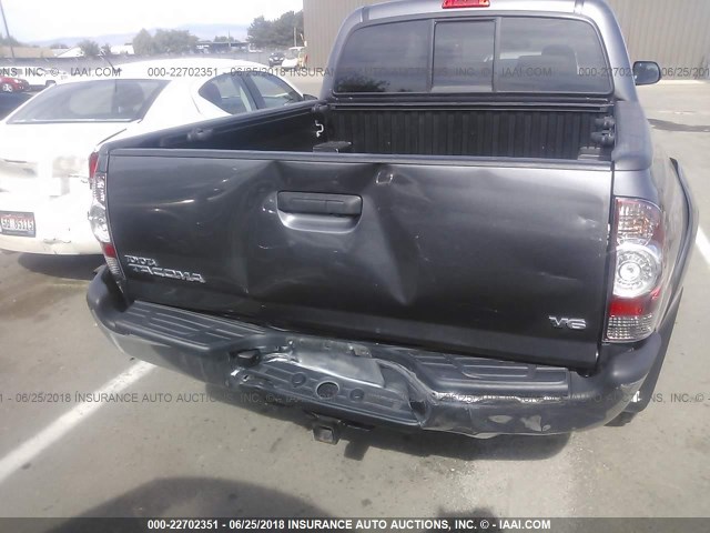 3TMLU4EN8EM138466 - 2014 TOYOTA TACOMA DOUBLE CAB ნაცრისფერი ფოტო 6