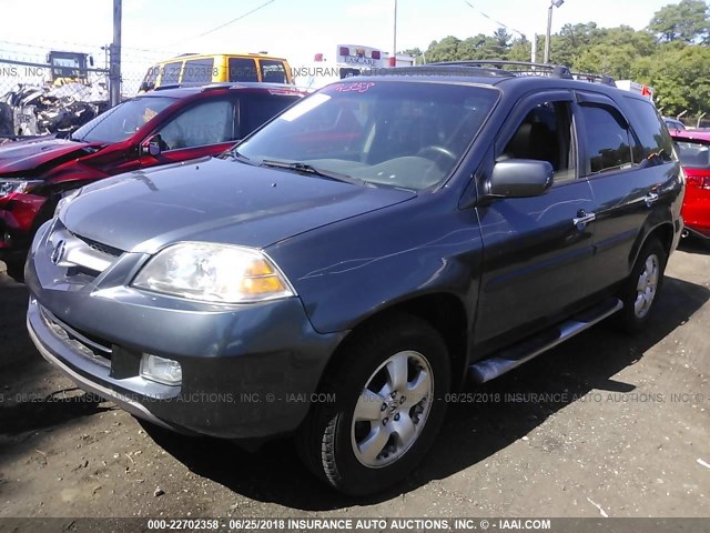 2HNYD18275H527338 - 2005 ACURA MDX GRAY photo 2