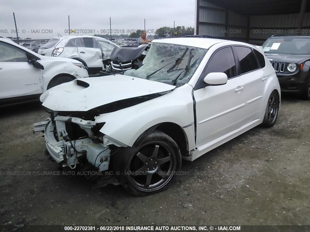 JF1GR7E64BG827929 - 2011 SUBARU IMPREZA WRX WHITE photo 2