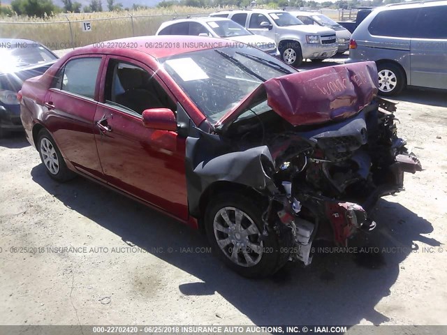 2T1BU4EE8DC945766 - 2013 TOYOTA COROLLA S/LE RED photo 1