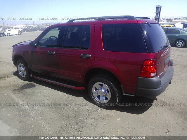 1FMZU62KX3ZA19177 - 2003 FORD EXPLORER XLS/XLS SPORT MAROON photo 3