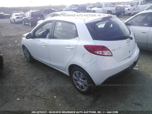 JM1DE1KY9E0181697 - 2014 MAZDA MAZDA2 SPORT WHITE photo 3