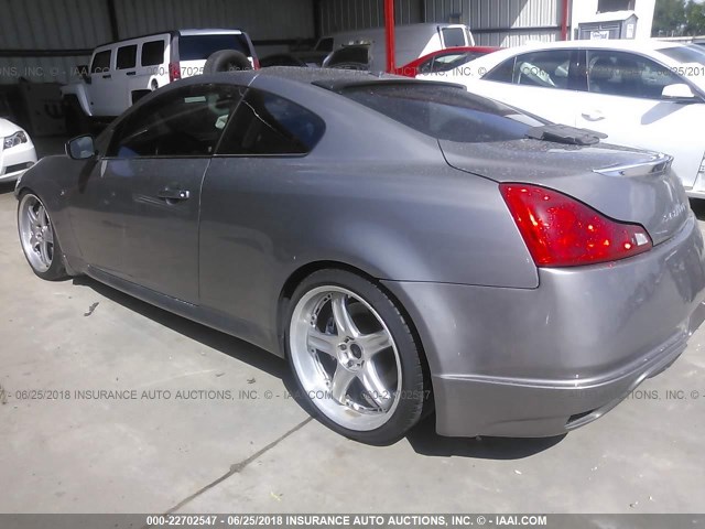 JNKCV64EX8M100309 - 2008 INFINITI G37 JOURNEY/SPORT GRAY photo 3