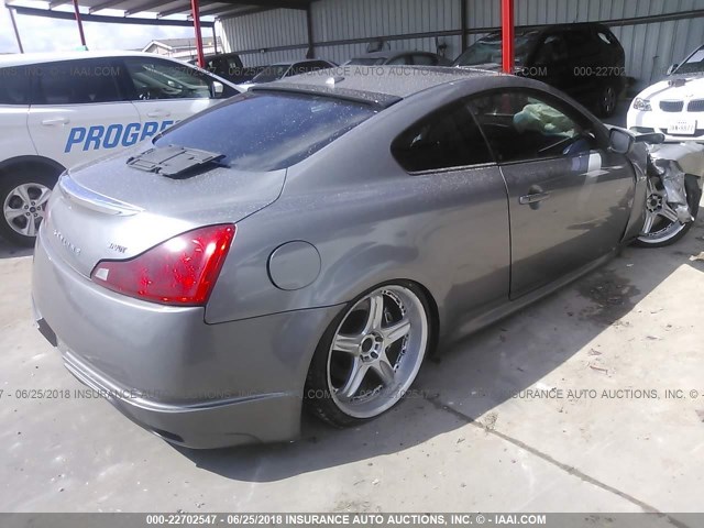 JNKCV64EX8M100309 - 2008 INFINITI G37 JOURNEY/SPORT GRAY photo 4