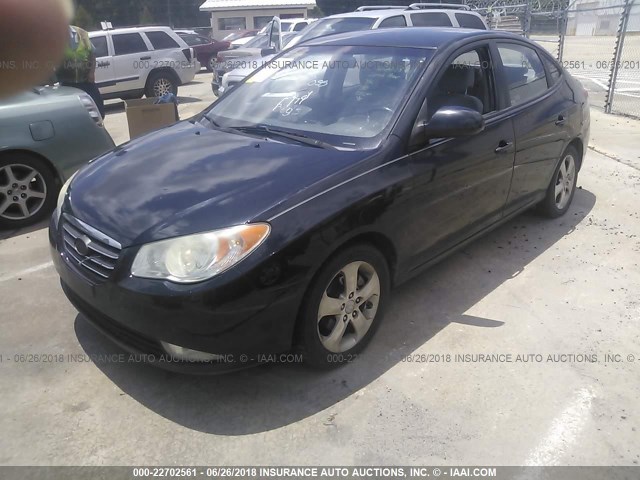 KMHDU46D09U665389 - 2009 HYUNDAI ELANTRA GLS/SE BLACK photo 2