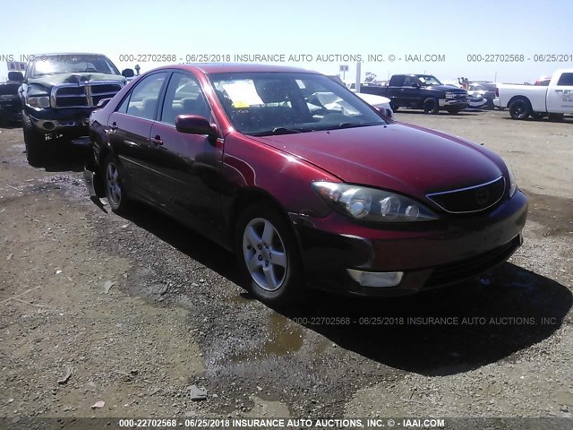 4T1BE32K45U083518 - 2005 TOYOTA CAMRY LE/XLE/SE RED photo 1