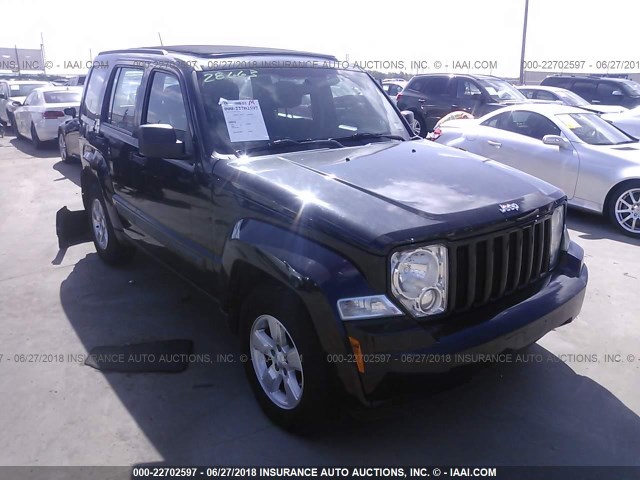 1J4PN2GK7AW109096 - 2010 JEEP LIBERTY SPORT BLACK photo 1