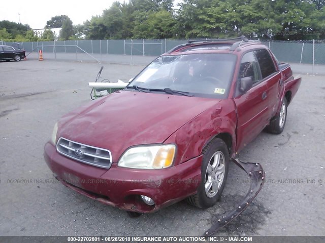 4S4BT62C557107761 - 2005 SUBARU BAJA SPORT RED photo 6