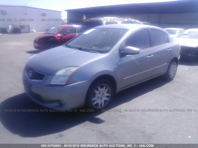 3N1AB6AP1BL726455 - 2011 NISSAN SENTRA 2.0/2.0S/SR/2.0SL GRAY photo 2