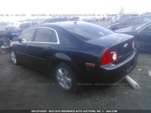 1G1ZB5E17BF260114 - 2011 CHEVROLET MALIBU LS შავი ფოტო 3