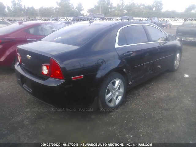 1G1ZB5E17BF260114 - 2011 CHEVROLET MALIBU LS შავი ფოტო 4