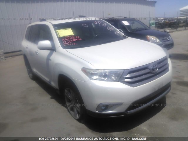 5TDYK3EH9DS121917 - 2013 TOYOTA HIGHLANDER LIMITED WHITE photo 1