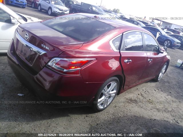 1N4BL3AP8DC210661 - 2013 NISSAN ALTIMA 3.5S/3.5SV/3.5SL RED photo 4