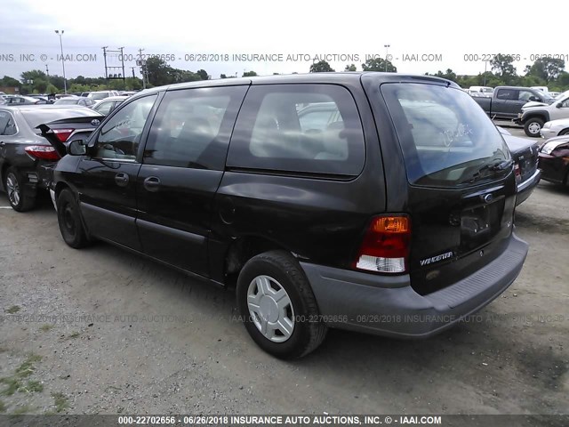 2FMZA50401BB89782 - 2001 FORD WINDSTAR LX BLACK photo 3