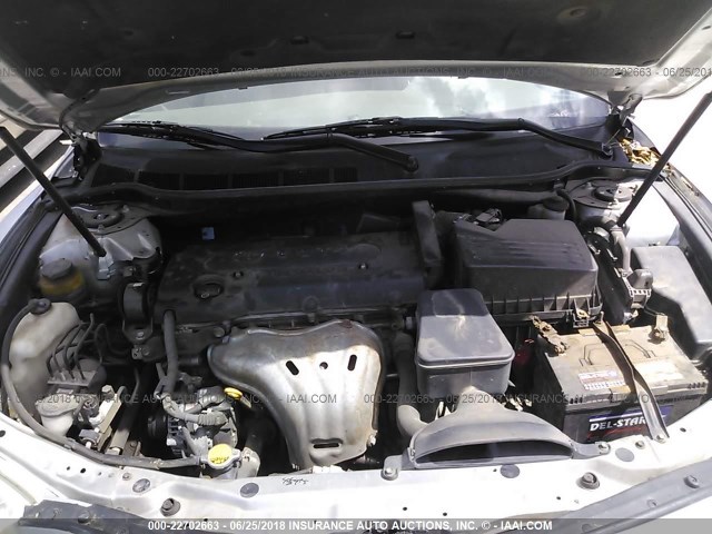 4T1BE46K37U142190 - 2007 TOYOTA CAMRY NEW GENERAT CE/LE/XLE/SE SILVER photo 10