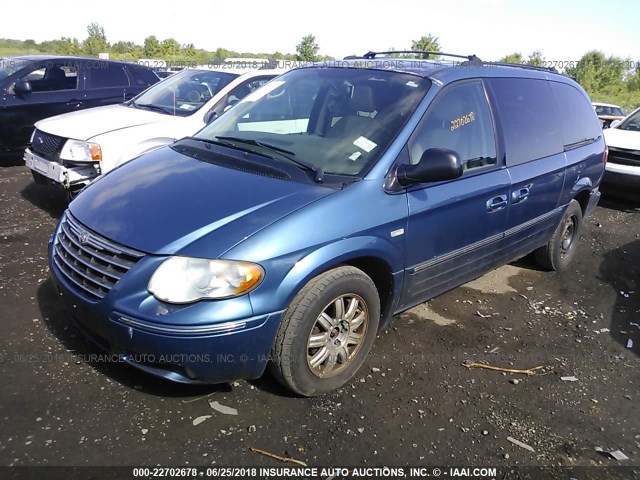 2C4GP54L25R347564 - 2005 CHRYSLER TOWN & COUNTRY TOURING BLUE photo 2