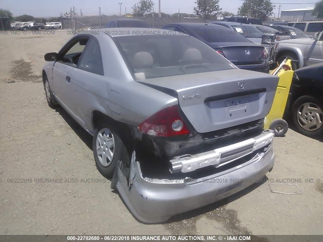 1HGEM22114L080619 - 2004 HONDA CIVIC DX VP SILVER photo 3