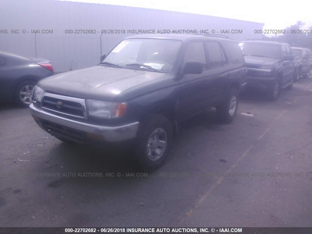 JT3HM84R0T0001351 - 1996 TOYOTA 4RUNNER SR5 GREEN photo 2