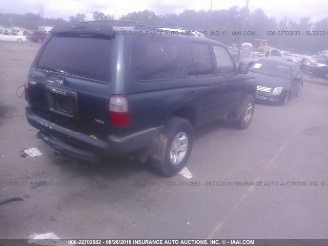 JT3HM84R0T0001351 - 1996 TOYOTA 4RUNNER SR5 GREEN photo 4