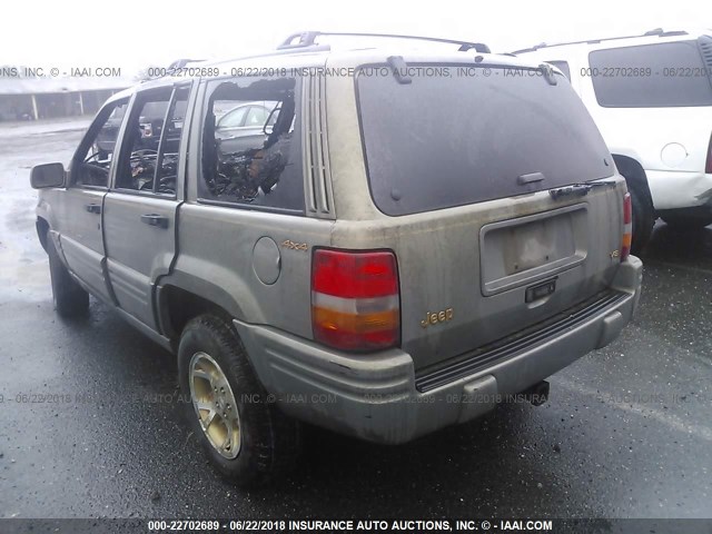 1J4GZ78Y8VC724400 - 1997 JEEP GRAND CHEROKEE LIMITED/ORVIS GOLD photo 3