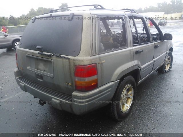 1J4GZ78Y8VC724400 - 1997 JEEP GRAND CHEROKEE LIMITED/ORVIS GOLD photo 4