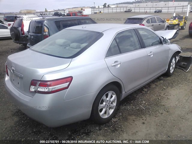 4T1BF3EK3AU013804 - 2010 TOYOTA CAMRY SE/LE/XLE SILVER photo 4