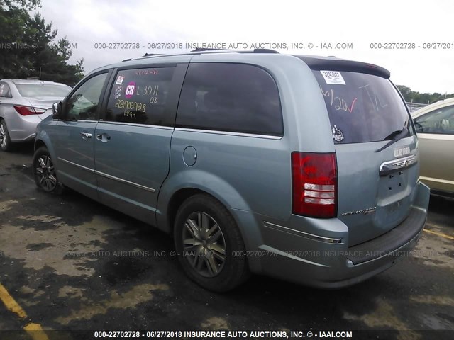 2A8HR64X28R751243 - 2008 CHRYSLER TOWN & COUNTRY LIMITED TEAL photo 3