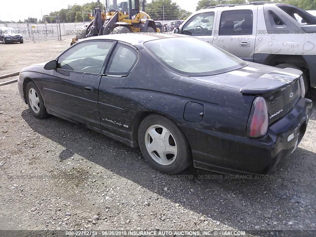 2G1WX15K829199239 - 2002 CHEVROLET MONTE CARLO SS 黑色 照片 3
