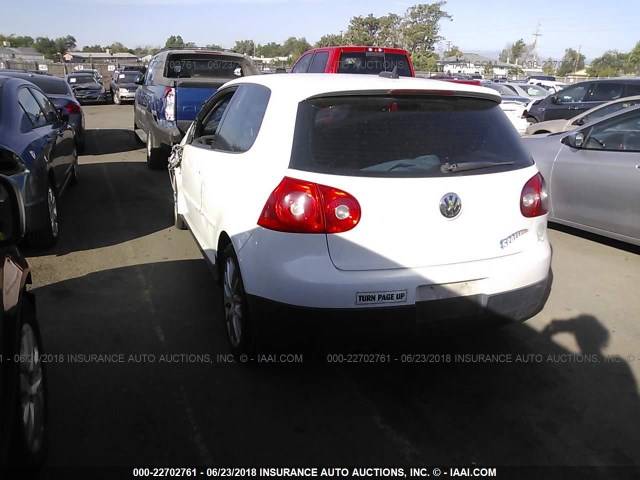 WVWFV71K36W099858 - 2006 VOLKSWAGEN NEW GTI WHITE photo 3