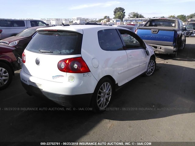 WVWFV71K36W099858 - 2006 VOLKSWAGEN NEW GTI WHITE photo 4