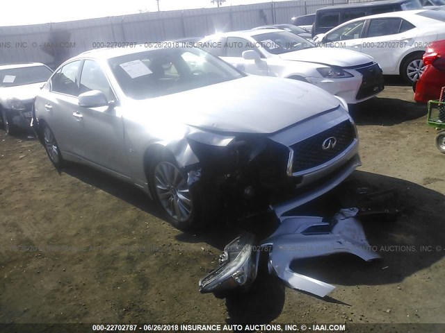 JN1EV7AP3JM362834 - 2018 INFINITI Q50 LUXE/SPORT SILVER photo 1