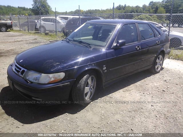 YS3DF58K222005591 - 2002 SAAB 9-3 SE BLUE photo 2